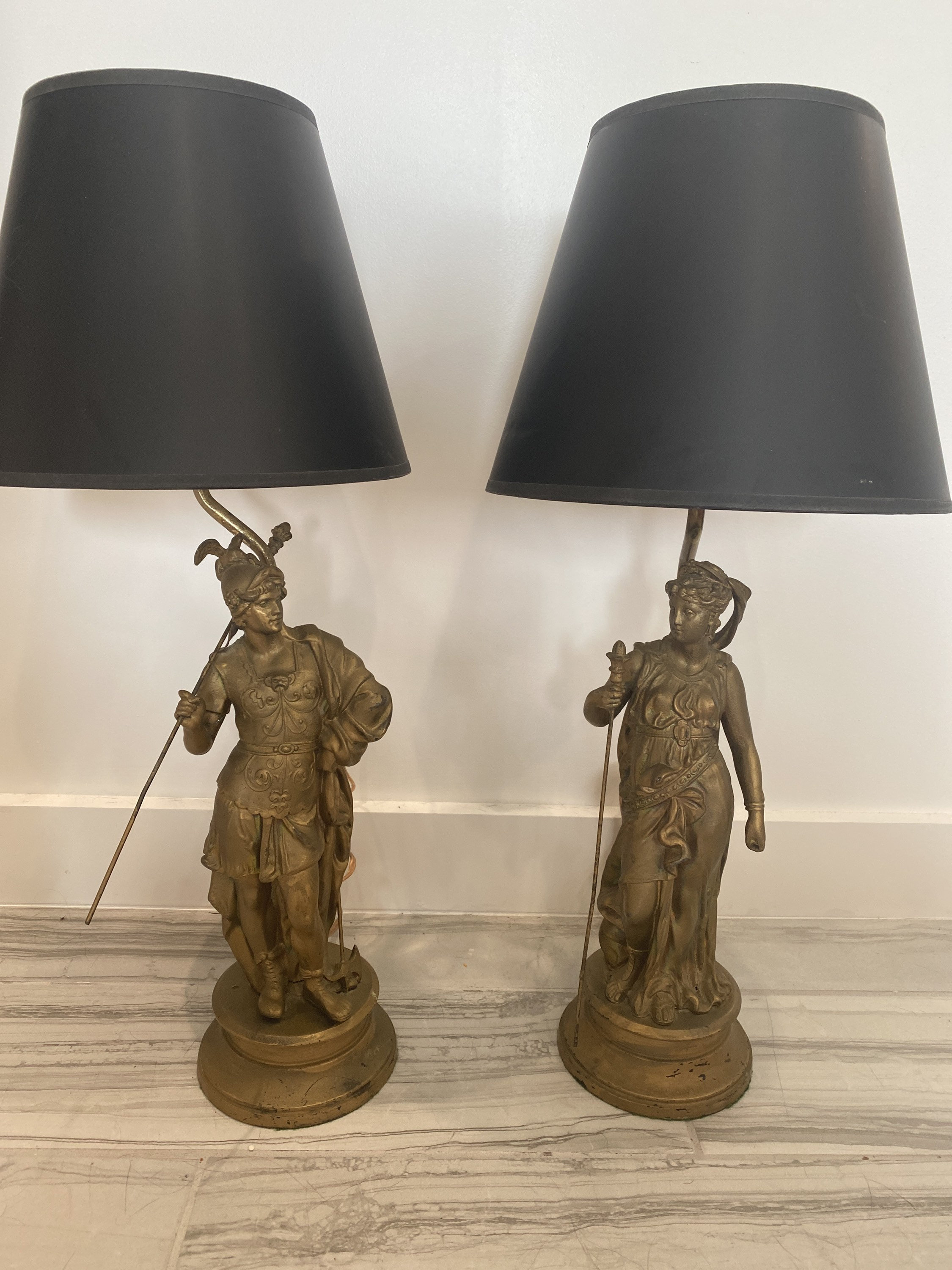 Antique Metal Lamps Etsy
