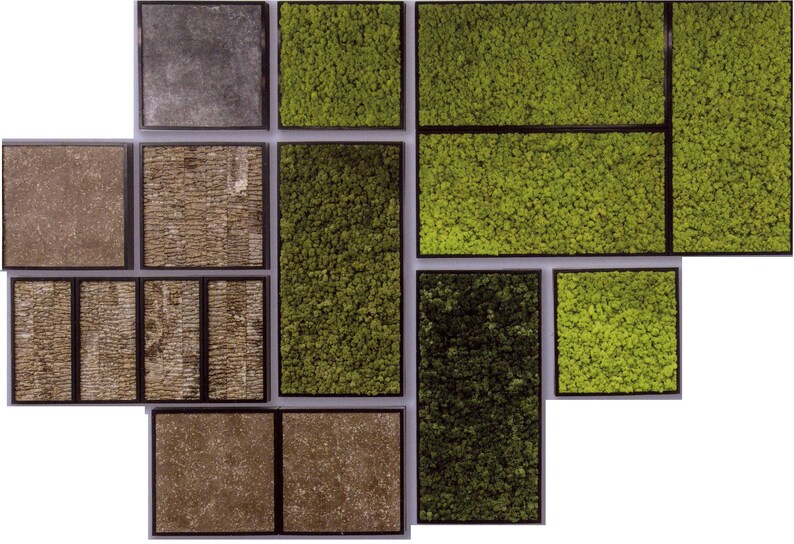 Moss Wall Hangings Preserved Tiles 12x 24 TILES Etsy