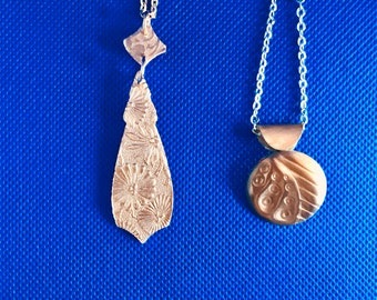 Stamped Copper Necklaces