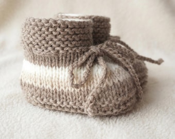 Scarpine per neonati lavorate a maglia con lana di alpaca – Scarpine per neonati lavorate a mano, scarpine per neonati 3-6 mesi, regalo per neonati, scarpine per neonati lavorate a maglia in lana di alpaca