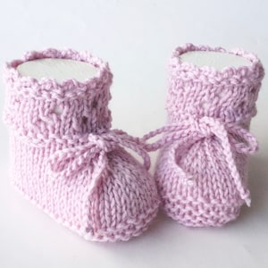 Baby shoes knitted alpaca knitted shoes baby uni neutral christening christening shoes 3-6 months powder pink