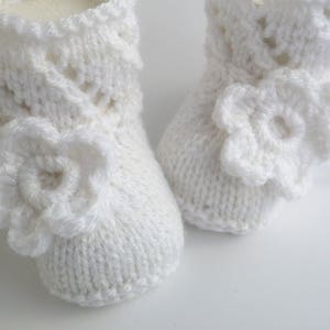 Baby shoes knitted baptismal shoes knitted baby shoes