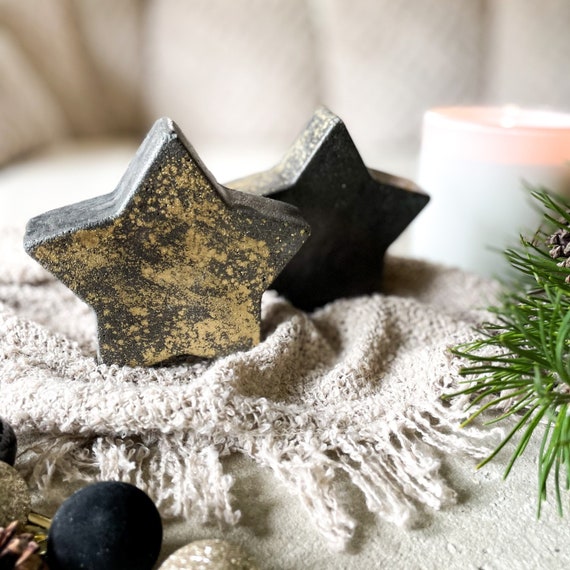 Stern Weihnachten | Deko schwarz gold | Adventsdeko | kleine Weihnachtsgeschenke | Weihnachtsdeko schwarz | Wichtelgeschenk