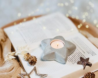 Teelichthalter - Weihnachtsdeko Ideen, Kleinigkeiten zu Weihnachten, Nikolaus Geschenk, Weihnachtspräsente Mitarbeiter, Stern Weihnachten