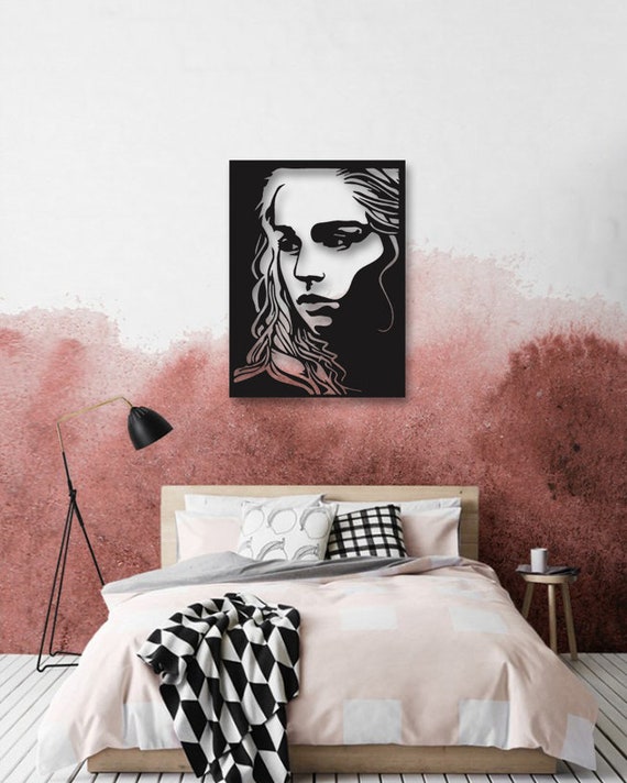 Game Of Thrones Khaleesi Metal Wall Art Wall Decor Metallic Paint Living Room Wall Decor Bedroom Wall Decor Metal Wall Hanging
