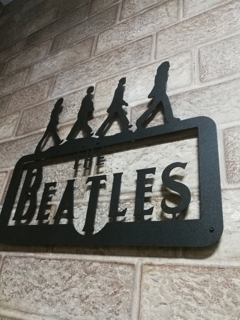 Beatles Metal Wall Art Wall Decor Metallic Paint Modern Etsy
