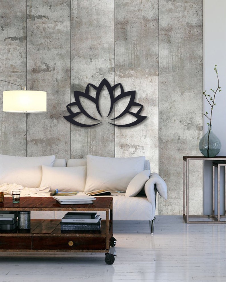 Symbol of Eternal Life Lotus Design Metal Wall Art Lotus | Etsy