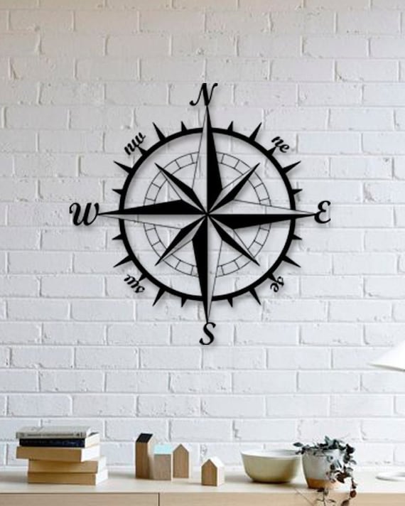 Nautical Compass metal Wall Art Metal Compass North Arrow Metal