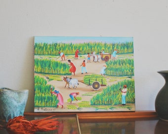vintage painting vintage paintings on canvas tropical decor tropical painting boho decor gallery wall decor wall art landscape painting art