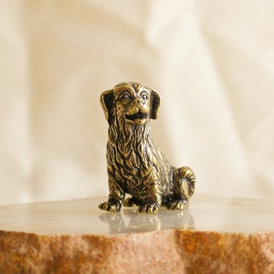 brass golden retreiver dog statue Labrador collectible figurine gift ideas for men women memorial paperweight home decor best friend spaniel