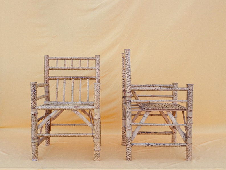 bamboo chairs and table chippendale mid century modern rattan chair pair hollywood regency chinoiserie furniture modern bohemian kitchen image 6