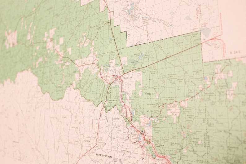 vintage original 1972 Arizona Sitgreaves National Forest map Gila and Salt River meridian topographic outdoorsman hiking gift memorabilia image 5