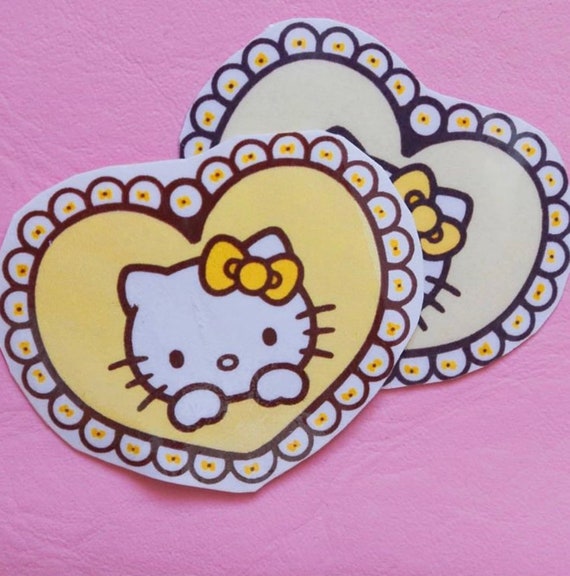 Hello Kitty Fanart Kawaii Sticker Etsy