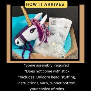 Unicorn Stick Horse Custom Build Your Own Unicorn Stick Horse. Head Only image 7