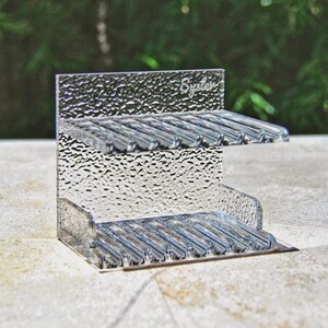Aacrylic Double Shelves with drainage Sponge Holder, Soap Holder, Soap Dish, Soap Saver, Kitchen Bath Organizer rack for Sink, Bath, Shower image 12
