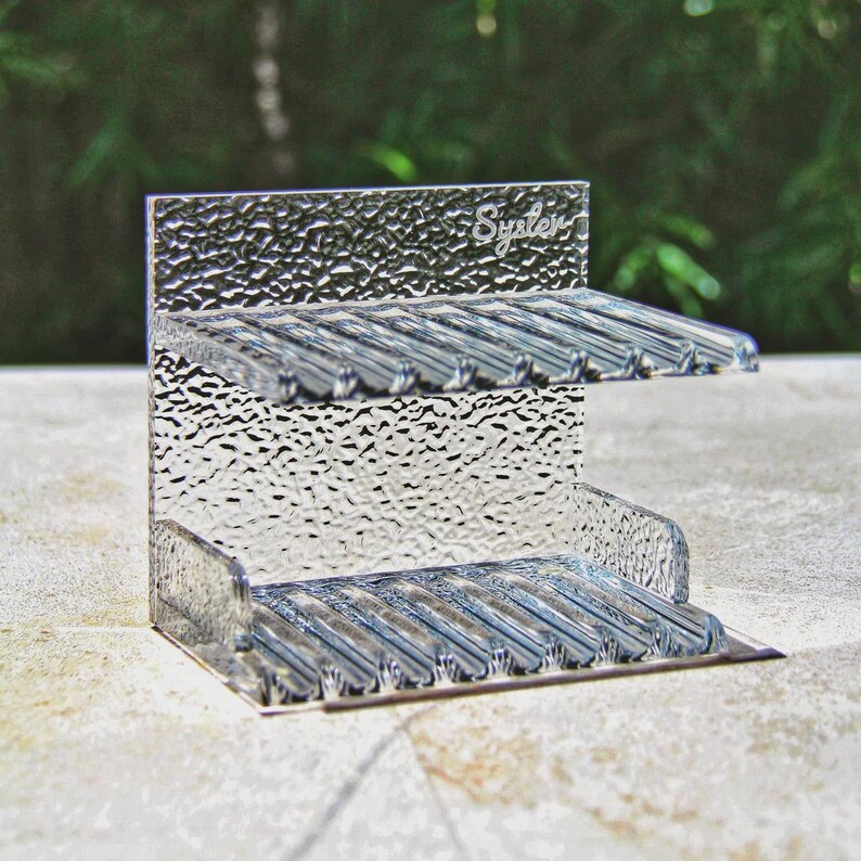 Aacrylic Double Shelves with drainage Sponge Holder, Soap Holder, Soap Dish, Soap Saver, Kitchen Bath Organizer rack for Sink, Bath, Shower image 12