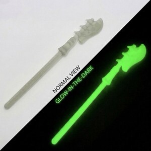 Scareglow GLOW Halberd Staff He-man MOTU | Masters of the Universe | REPRO Replacement Part | Vintage 1986 Toy