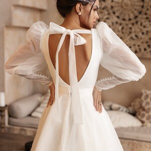 Tea Length Wedding Dress Etsy