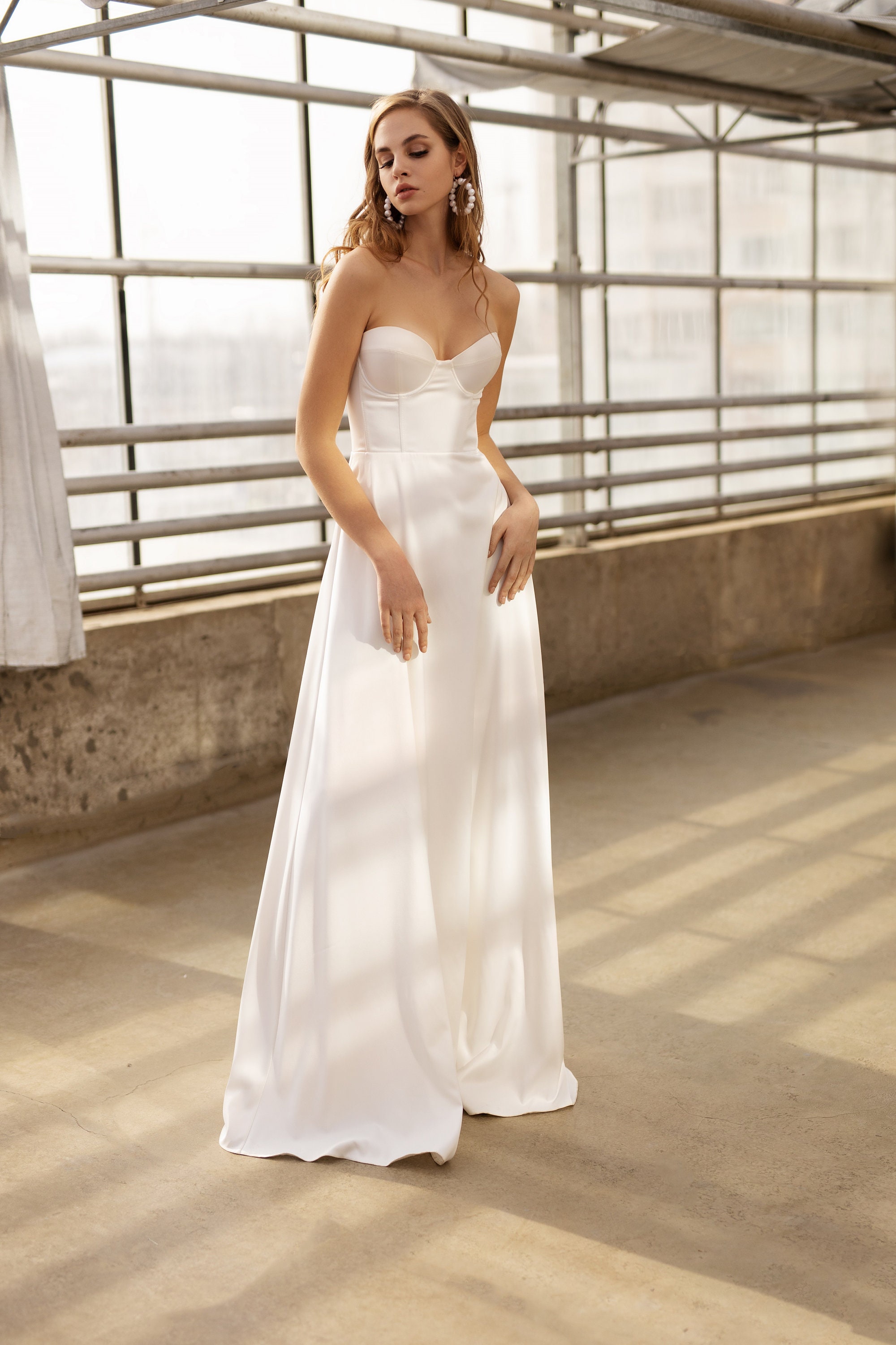 Corset Strapless Wedding Dress -  Canada