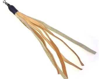 Cat Toy Deer / Buffalo Leather Tassel - Teaser Wand / Pole Attachment / Refill