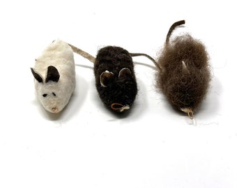 Cat Toy Buffalo Rat, Mouse and Wool Mouse Pack - Teaser Wand / Pole Attachments / Refills