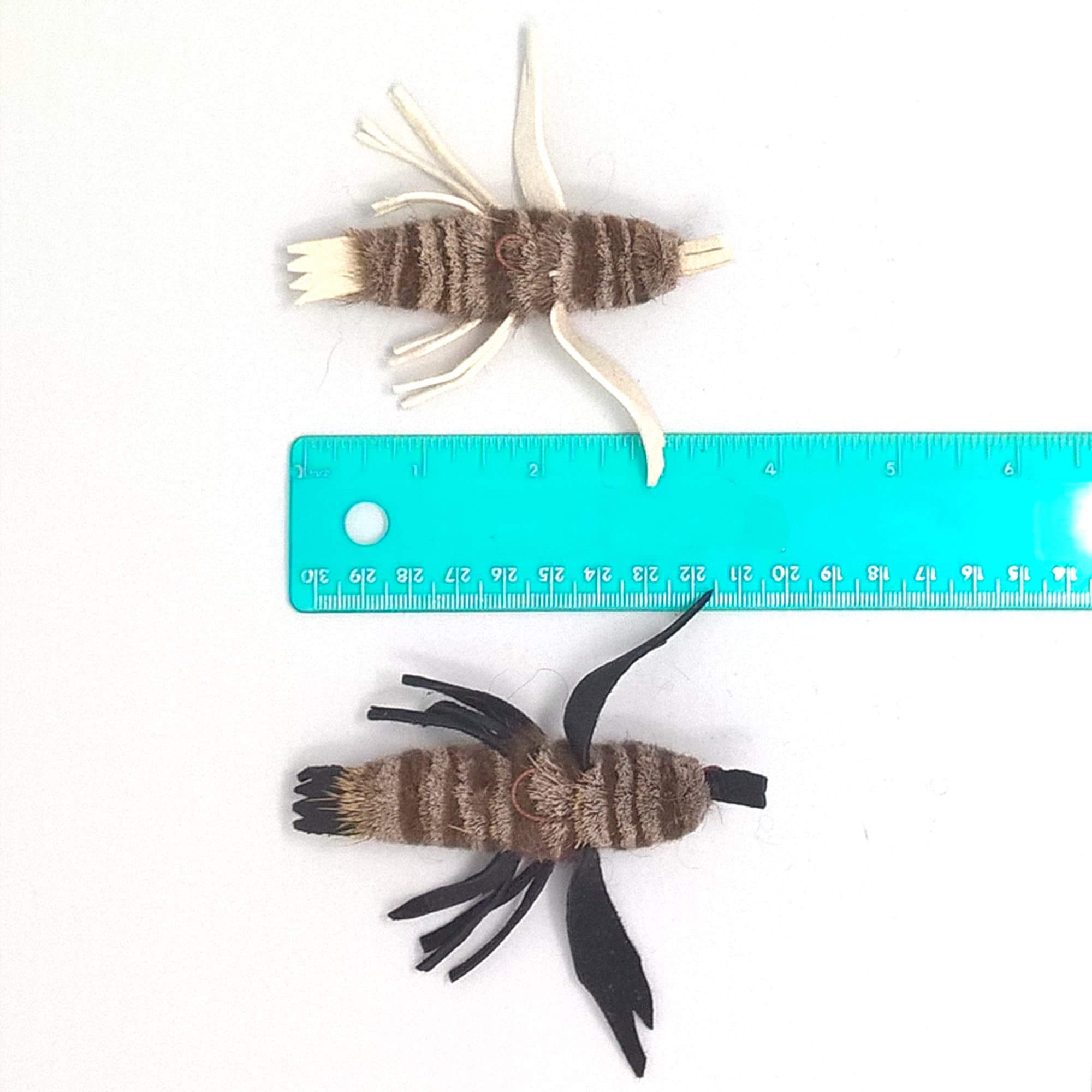 Cat Toy Buffalo and Deer Hair and Leather Crayfish - Fun Bug like action Teaser Wand / Pole - Attachment / Refill
