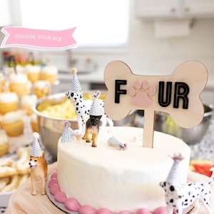 Puppy Party Decor, Puppy Cake Topper, Dog Cake Topper, Let&#39;s Pawty, Dog Birthday Party, Puppy Pawty, Two Ruff Birthday, Ruff One Birthday