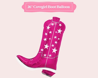 Cowgirl Boot Balloon, Nash Bash, Last Ride Bachelorette, Last Rodeo Bachelorette, Cowgirl First Rodeo Party Decor, Western Party Decor