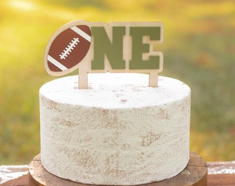 Football Cake Topper, First Year Down Birthday, Football First Birthday, First Down Birthday, Football Birthday, Football Birthday Decor