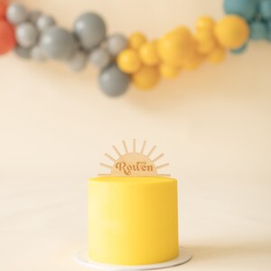 Boho Sun Cake Topper -  Boho First Birthday - First Trip Around The Sun Birthday Decorations - Boho Birthday - Boho Baby Shower Decor