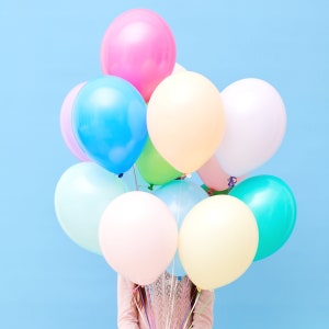 11&quot; Latex Solid Color Balloons - Choose Your Color Balloons - Birthday Balloon Bouquet - Custom Balloons - Pink Balloons - Gold Balloons