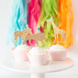 Party Animal Cupcake Toppers - Party Animal Birthday - Party Animal Party Decorations  - Party Animal Invitation -Safari Animal