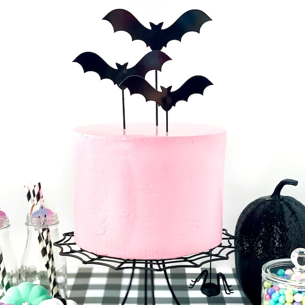 Bat Cake Topper - Halloween Cake Topper - Halloween Party Decorations - Halloween Decor -