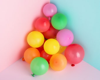 5" Sold Color Mini Latex Balloons - Small Latex Balloons - Mini Latex Balloons - Balloon Garland Balloons - Balloon Arch Balloons -