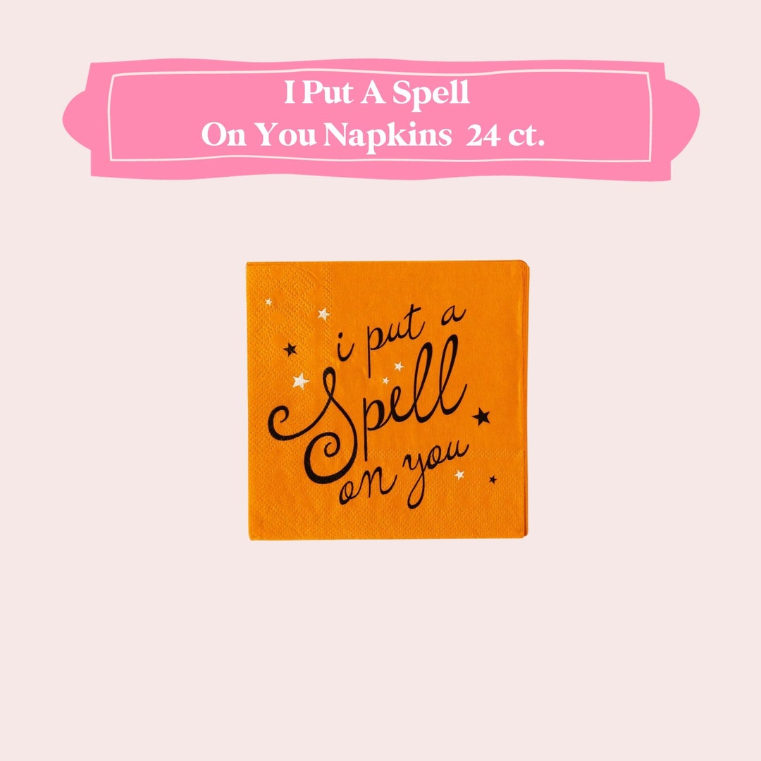 Halloween Napkins Witch Party Decor Hocus Pocus Halloween Etsy