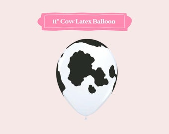 Cow Print Balloons, Holy Cow I'm One Birthday, First Rodeo Balloon, Farm Party Balloons, Western Party Balloons, Farm First Birthday