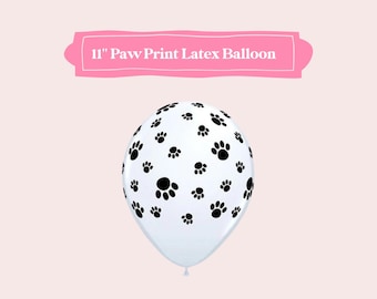 Paw Print Balloon, Puppy Party Decor, Cat Party Decor, Let's Pawty, Puppy Birthday, Cat Birthday, Dog Party, Puppy First Birthday