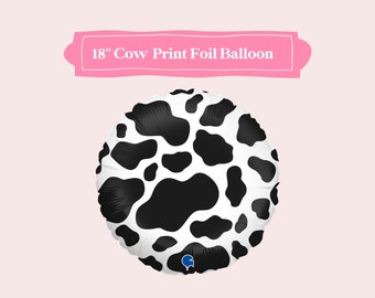 Cow Print Balloon, Farm Party Decor, Western Party Decor, Cow Balloon, First Rodeo, Holy Cow I'm One, Cow Birthday Party