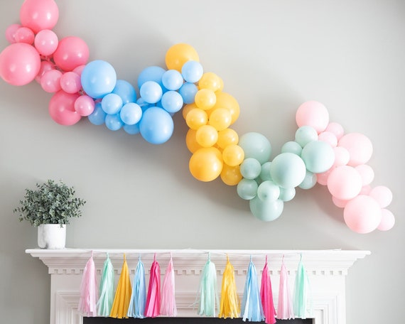 10ft. Pastel Rainbow Balloon Garland Kit by Celebrate It NIP