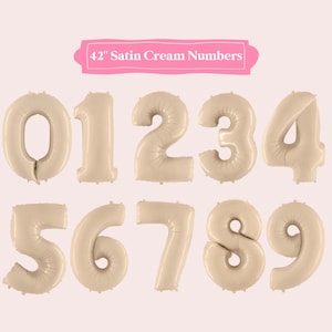Cream Jumbo Number Balloon, Giant Number Balloons, Big Number Balloons, Number Birthday Balloons, Boho Number Balloon, Neutral Balloons