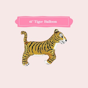 Tiger Balloon, Party Animal Balloon, Party Animal Decor, Wild One Balloon, Wild One Decor, Safari Party Decor, Zoo Party Decor, Wild Balloon