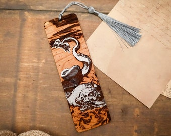 Hand-Painted Sea Monster Bookmark: Cryptid and Mythology Lovers Gift