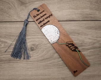 Edgar Allan Poe Bookmark: Annabel Lee Poem, Hand-painted Gift for Book Lovers