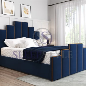 4FT6 Double Tower Art Deco Bed Frame