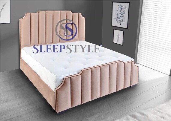Art deco super king cheap bed