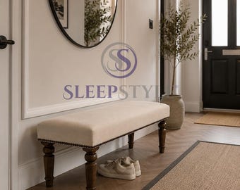 Cassie Hallway Bench - Seat - Footstool - Available In Various Colors & Fabrics