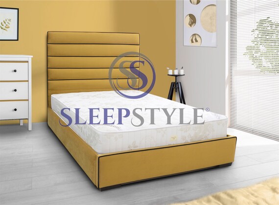 Small double bed frame with headboard discount