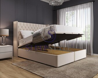 Winged Ottoman Storage Bed - Available In All Sizes