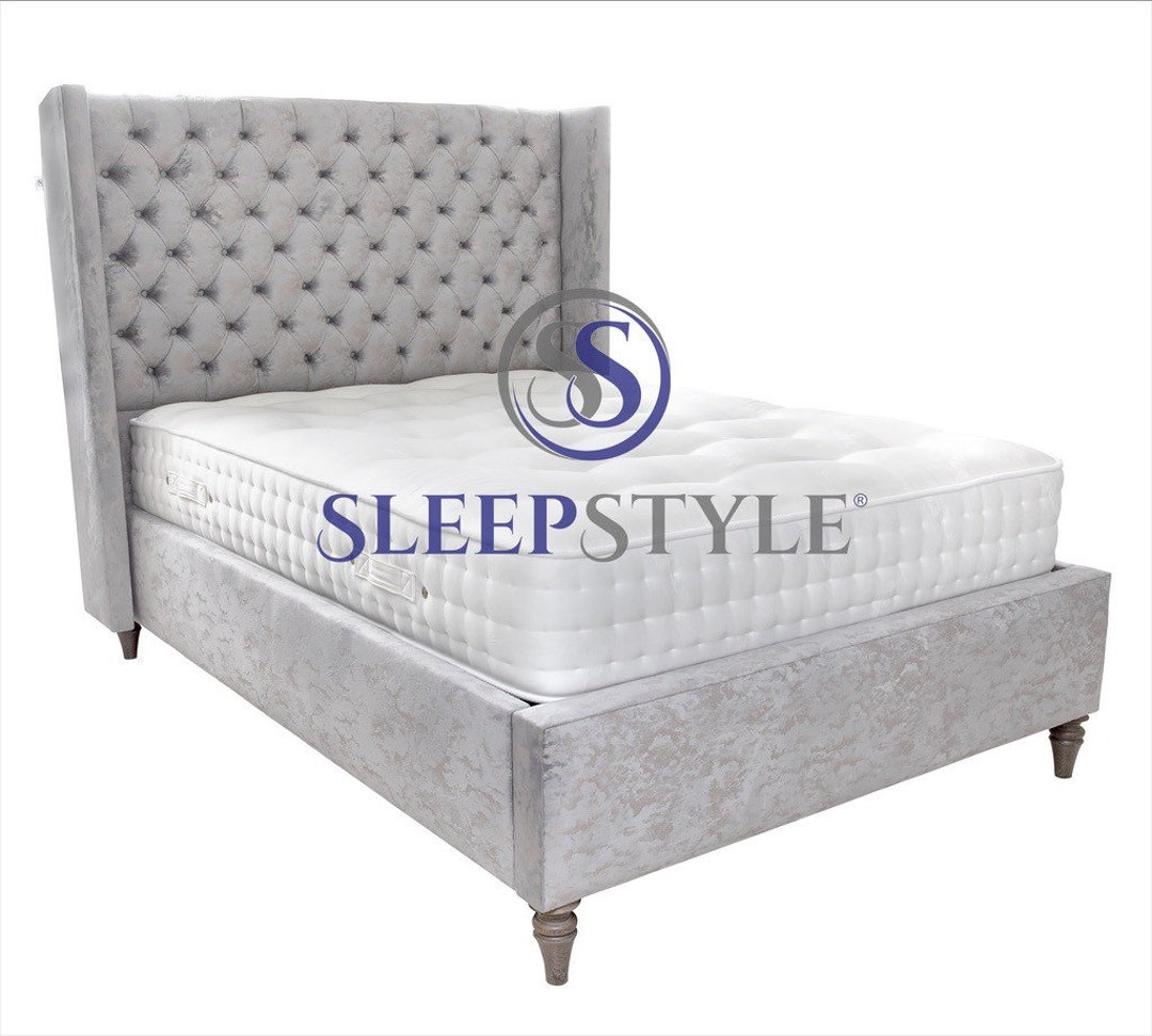 Florence Winged Chesterfield Bed Frame - Etsy UK