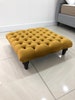 Various Sizes Chesterfield Upholstered Footstool - Coffee Table - Pouffe - Available In Various Colours & Fabrics 